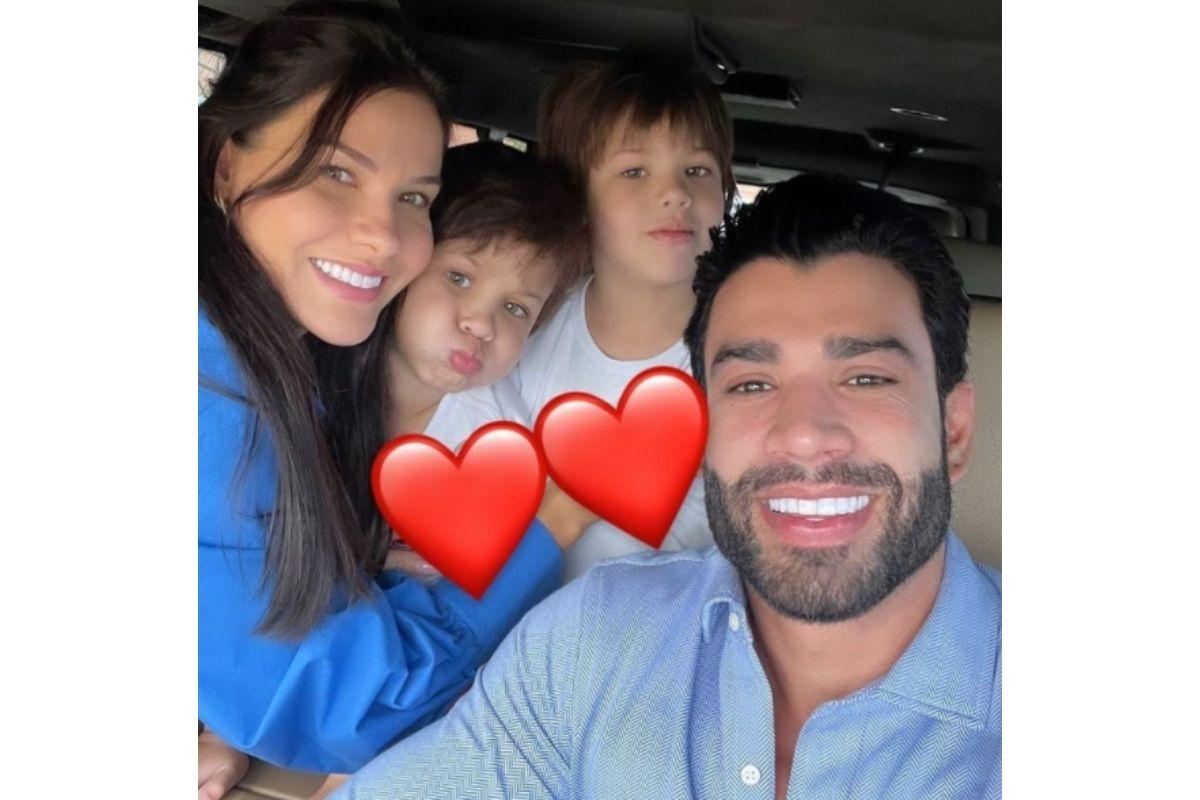 Primeiro dia de aula dos filhos de Andressa Suita e Gusttavo Lima