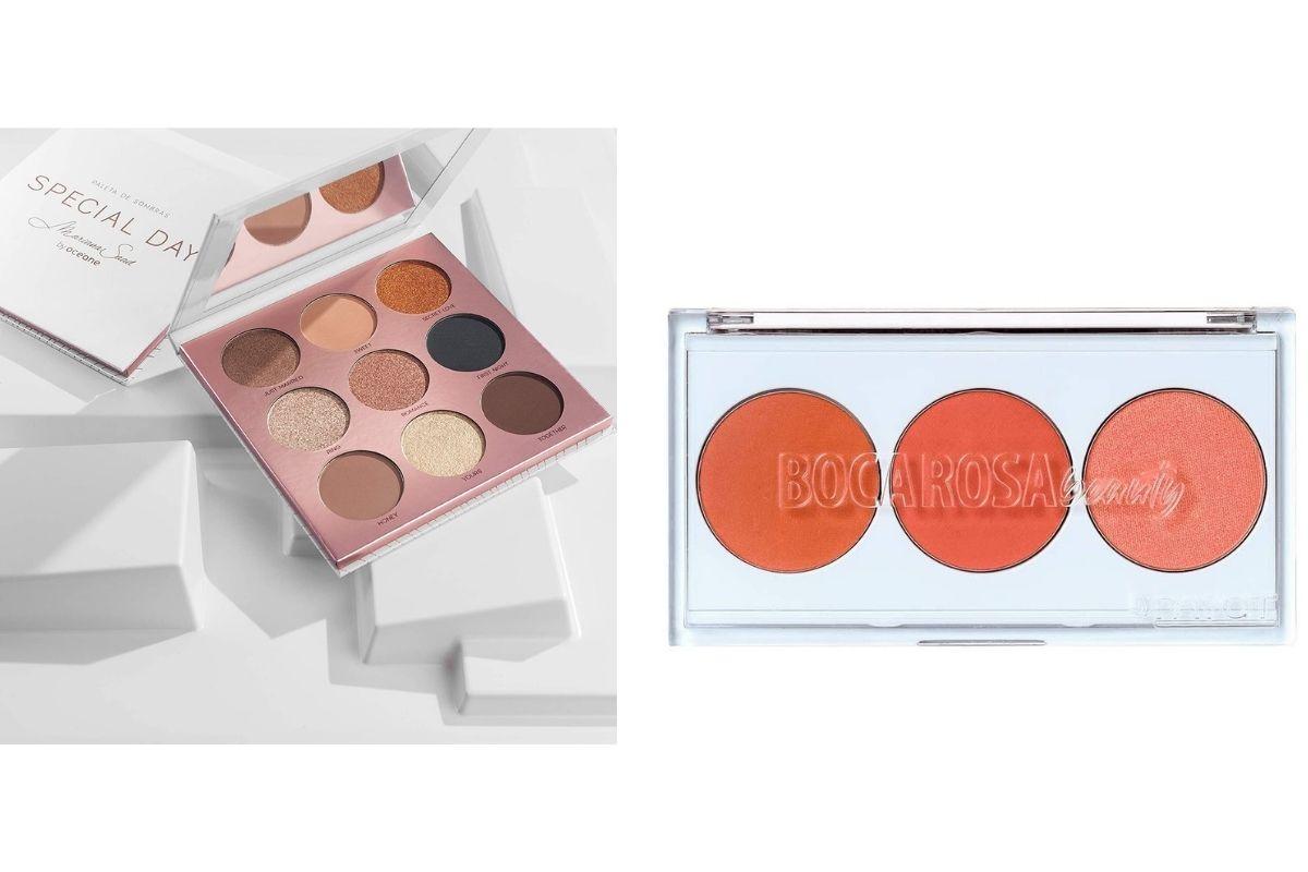 Paletas de sombra e de blush para dar de presente no Dia das Mães Océane e Boca Rosa by Payot