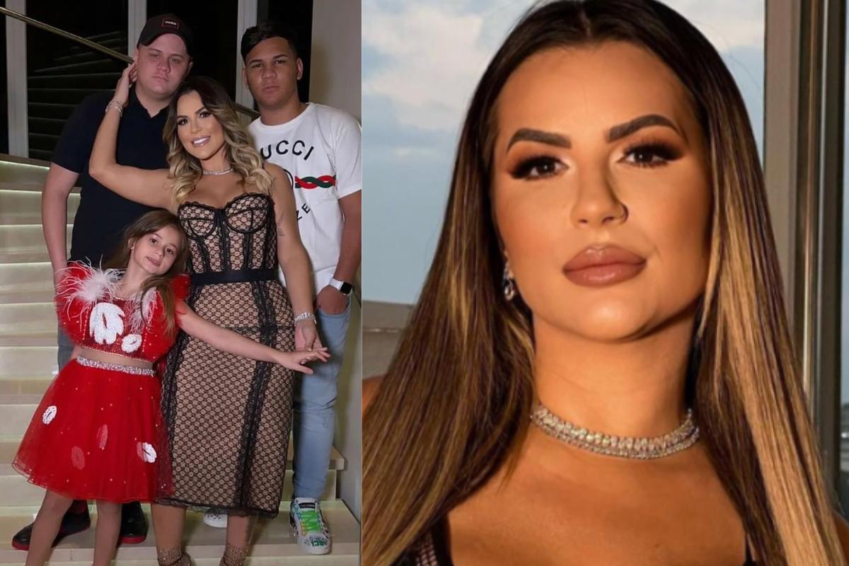 Deolane Bezerra com os filhos