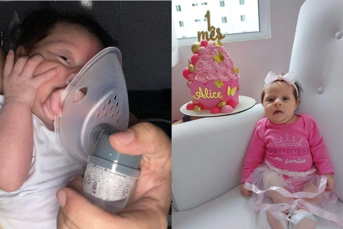 Alice ficou contaminada com o vírus da covid-19