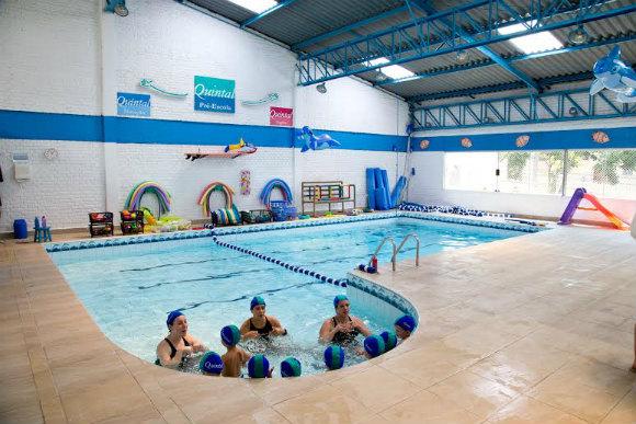 Foto: área da piscina na escola Quintal (Foto: Divulgação)