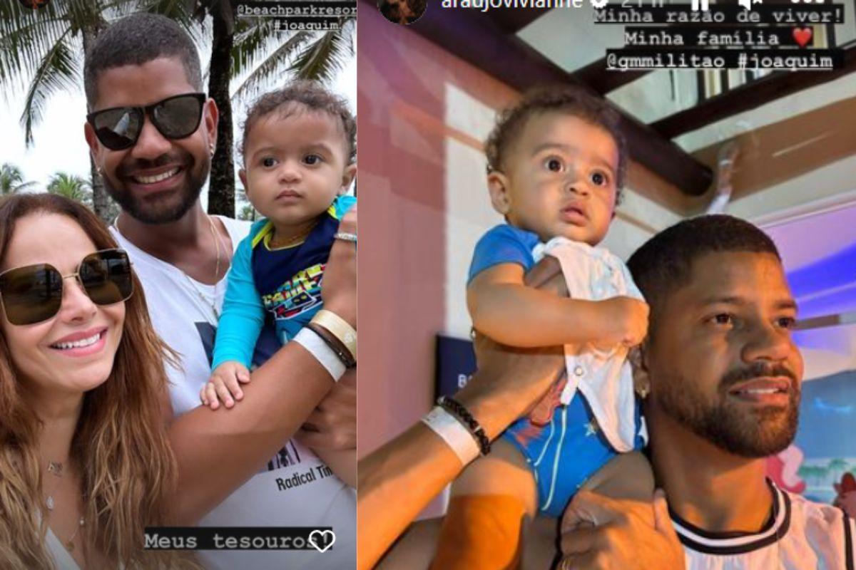 Viagem de Viviane Araujo com a família