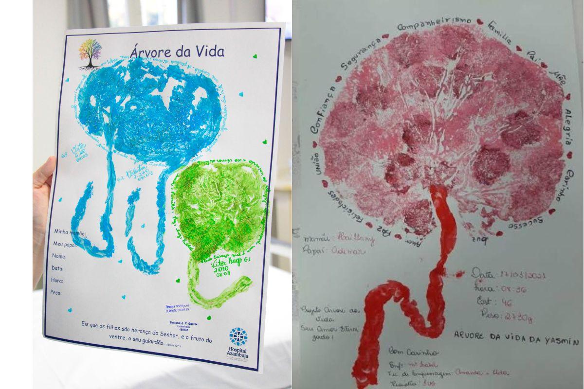 Feita com tinta à base de água ou com os próprios fluidos da placenta, a arte é uma maneira de eternizar o momento do nascimento do bebê