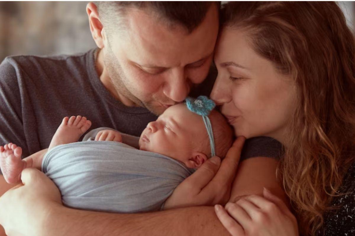 Pai, mãe e filha