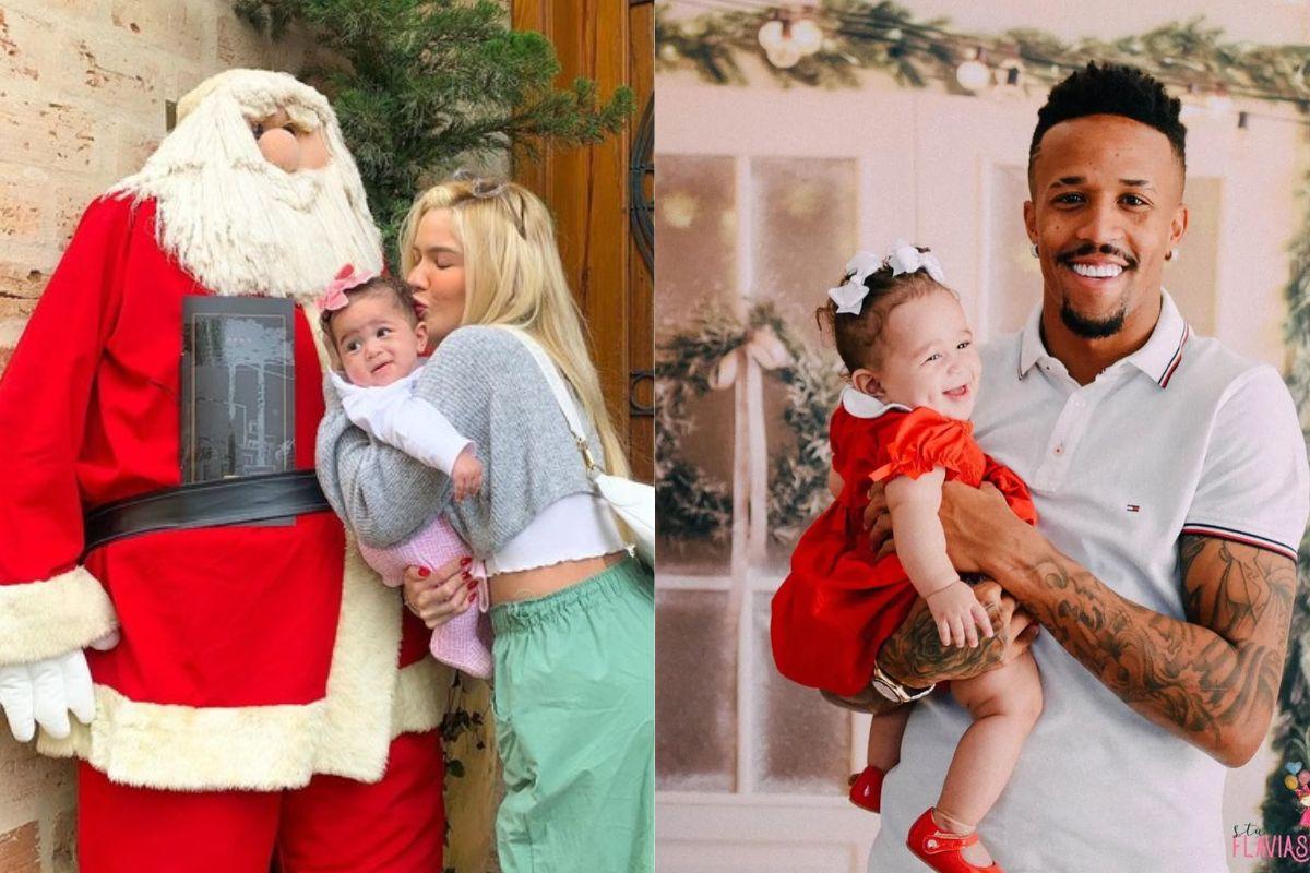 Karoline Lima e Éder Militão com a filha