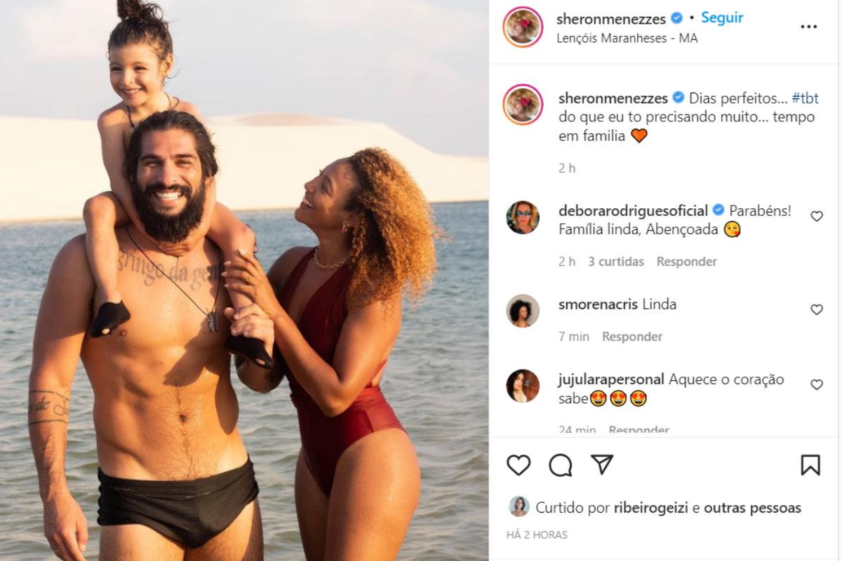 Sheron Menezzes e a família