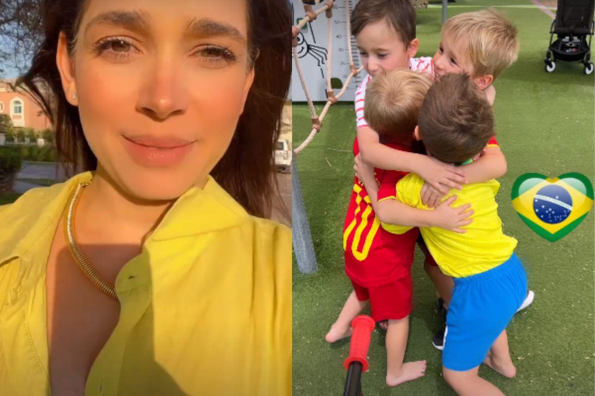 Sabrina Petraglia fala sobre adaptação dos filhos