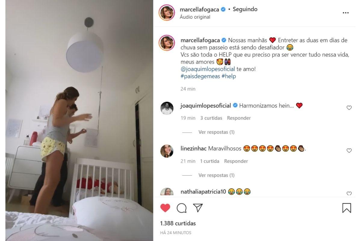 Publicação de Marcella Fogaça se divertindo com a família