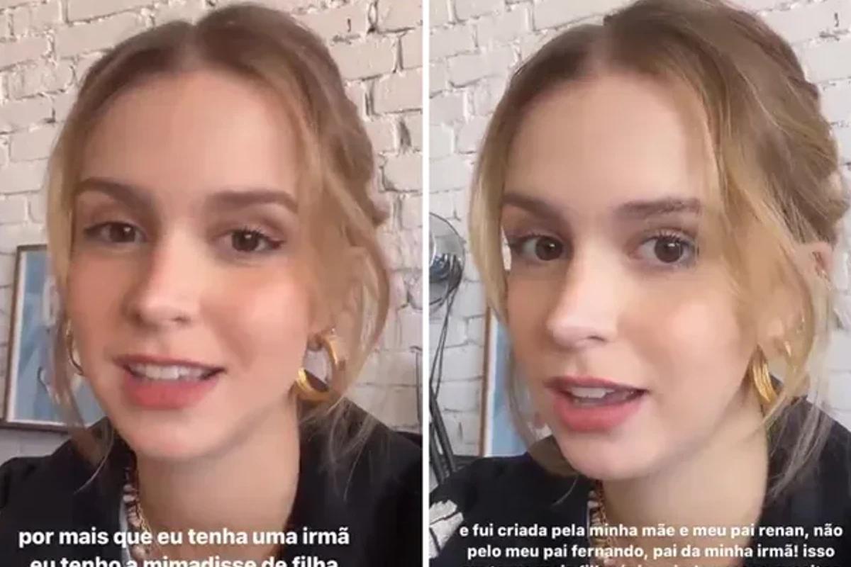 Print dos stories do Instagram mulher branca, loira no fundo branco