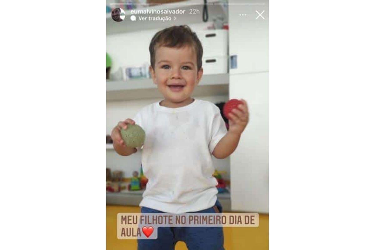 Filho de Malvino Salvador em redes sociais do ator
