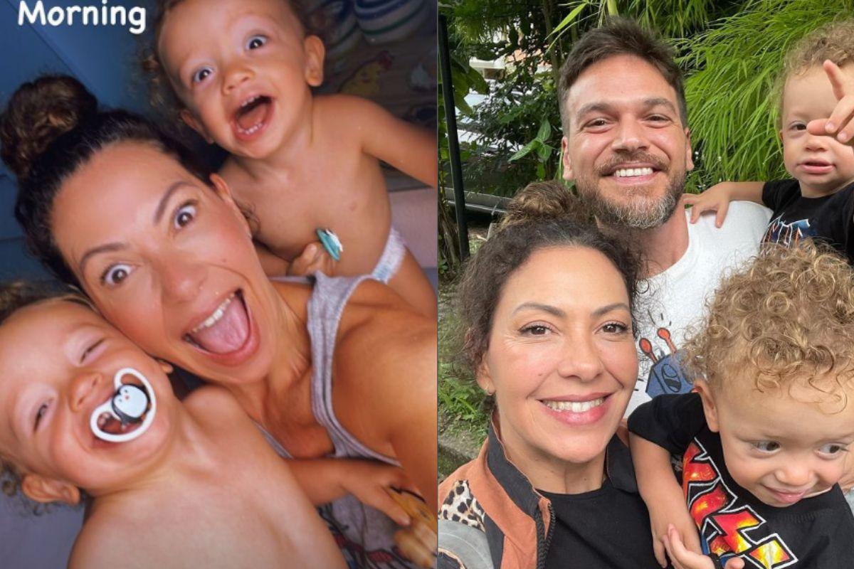 Fabiula nascimento com os filhos