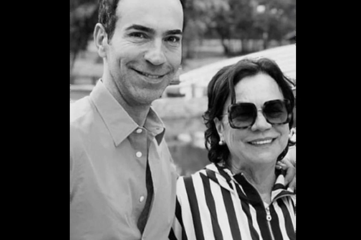 Cesar Tralli com a mãe Edna Tralli