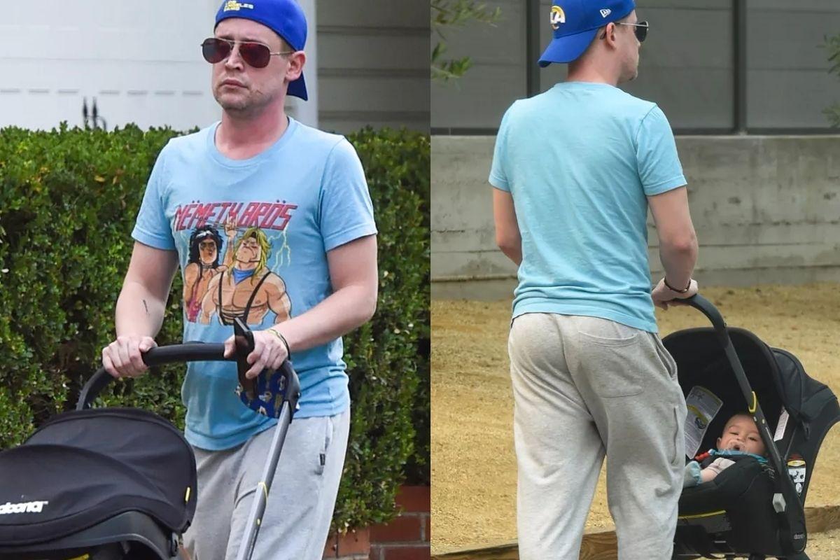 O ator passeou com o filho por Los Angeles