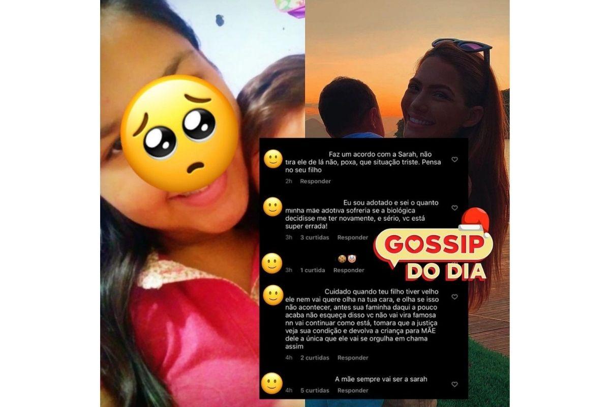 A mãe biológica de Josué vem recebendo ataques nas rede sociais