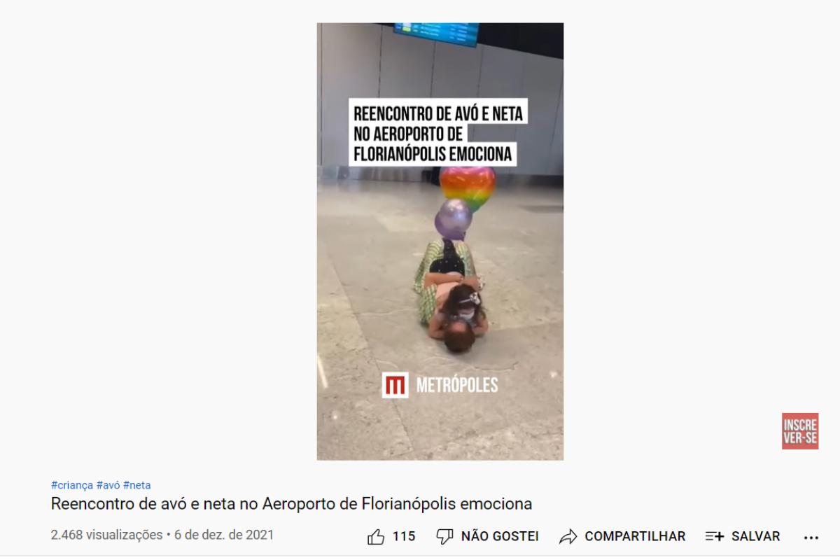 Avó e neta não aguentaram a emoção do reencontro
