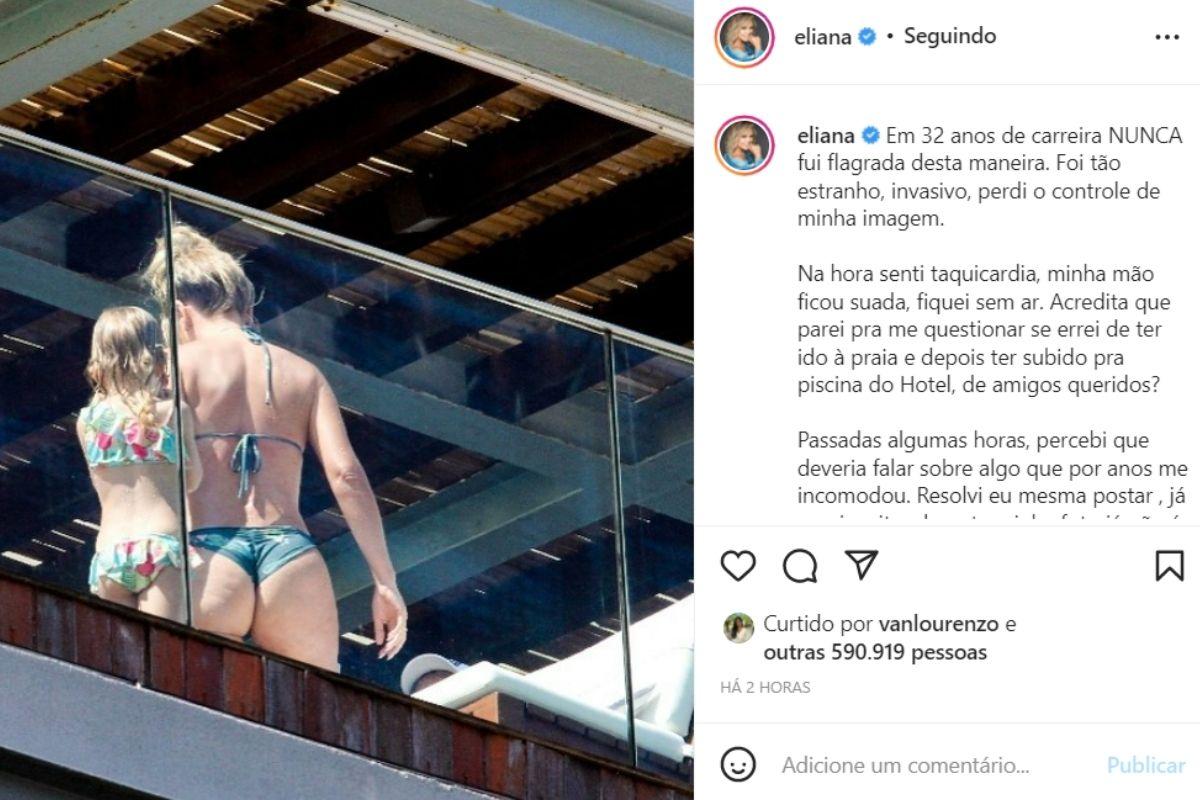 Eliana com os filhos na piscina