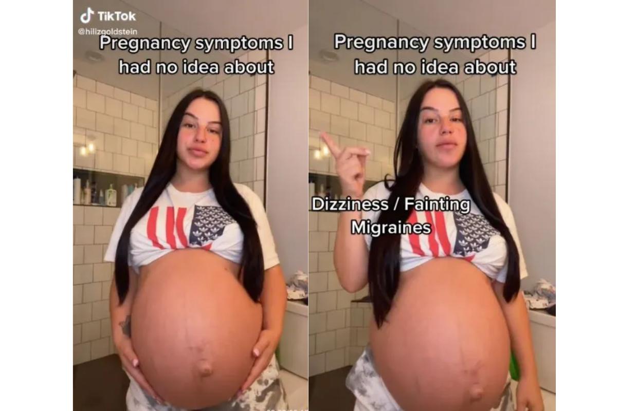Liz decidiu gravar um vídeo para alertar sobre sintomas pouco comentados da gravidez