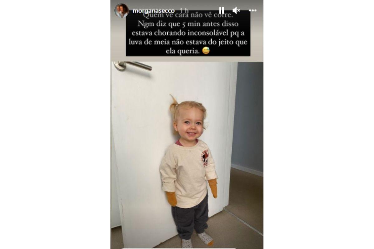 Alice estava linda antes de ir para a creche!