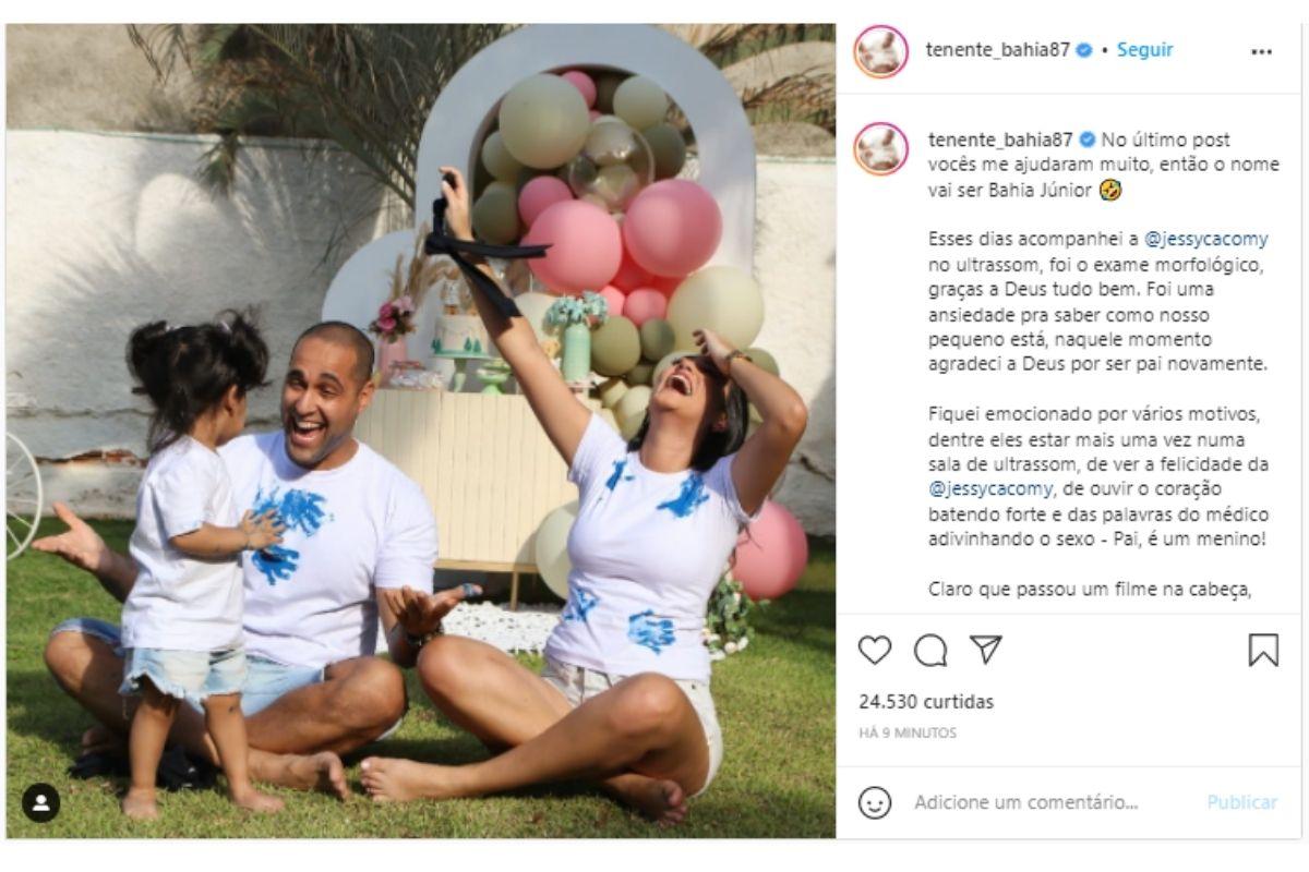 Tenente Bahia será pai novamente!
