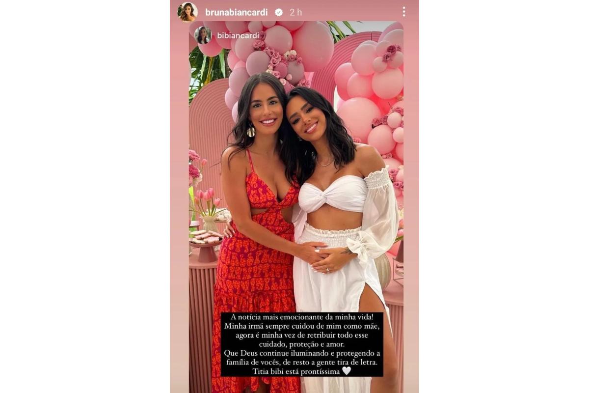 Bruna Biancardi ao lado da irmã