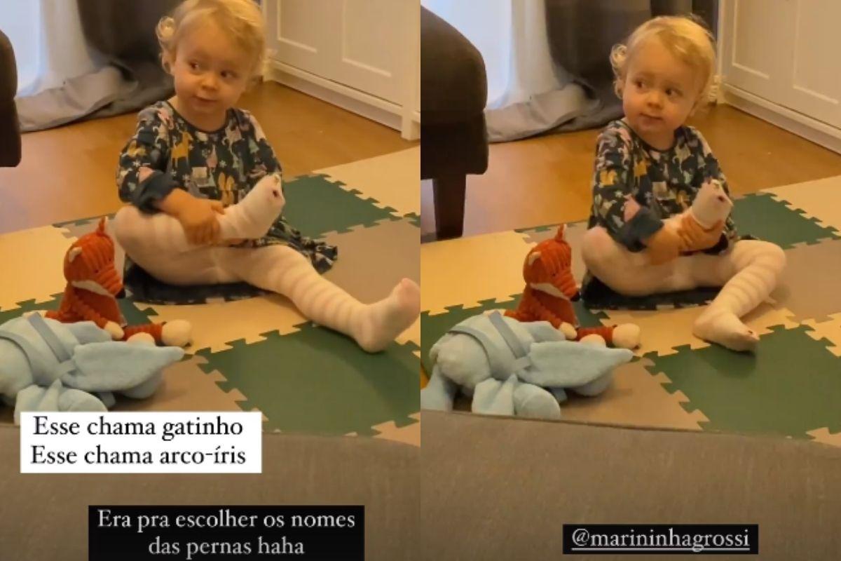 Alice escolhe o nome para as pernas