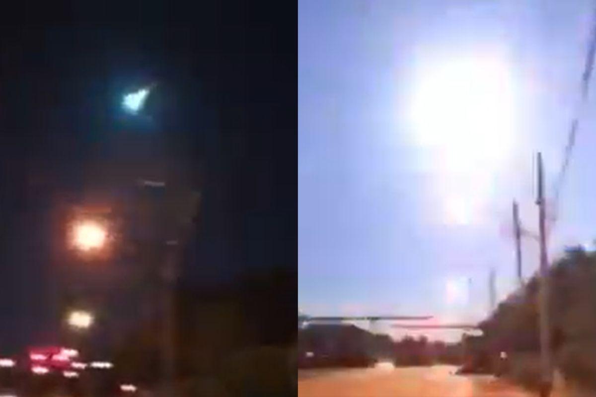 Meteoro explode no céu em reportagem