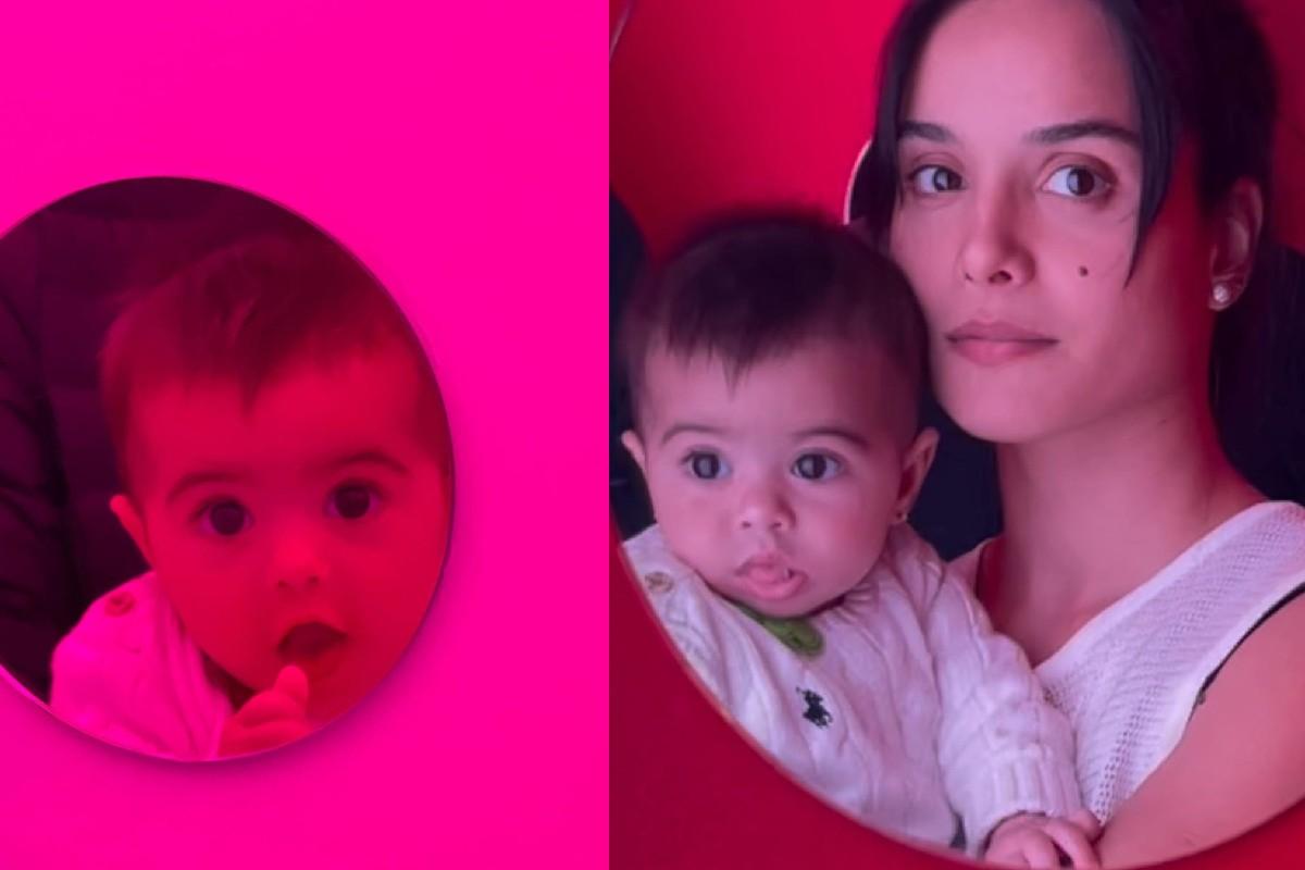 Alana, filha caçula de Fabio Assunção, apareceu ao lado da mãe, Ana Verena