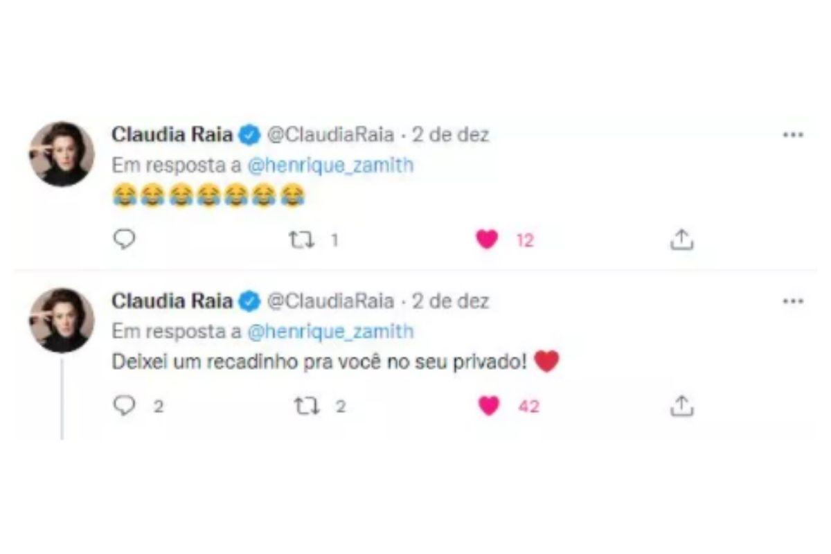 Claudia Raia responde Henrique Zamith