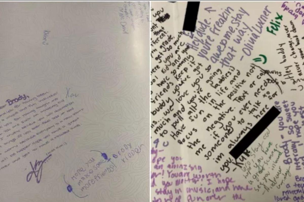 Antes do post de Cassandra, nenhum aluno da sala de Brody havia deixado um recado para ele