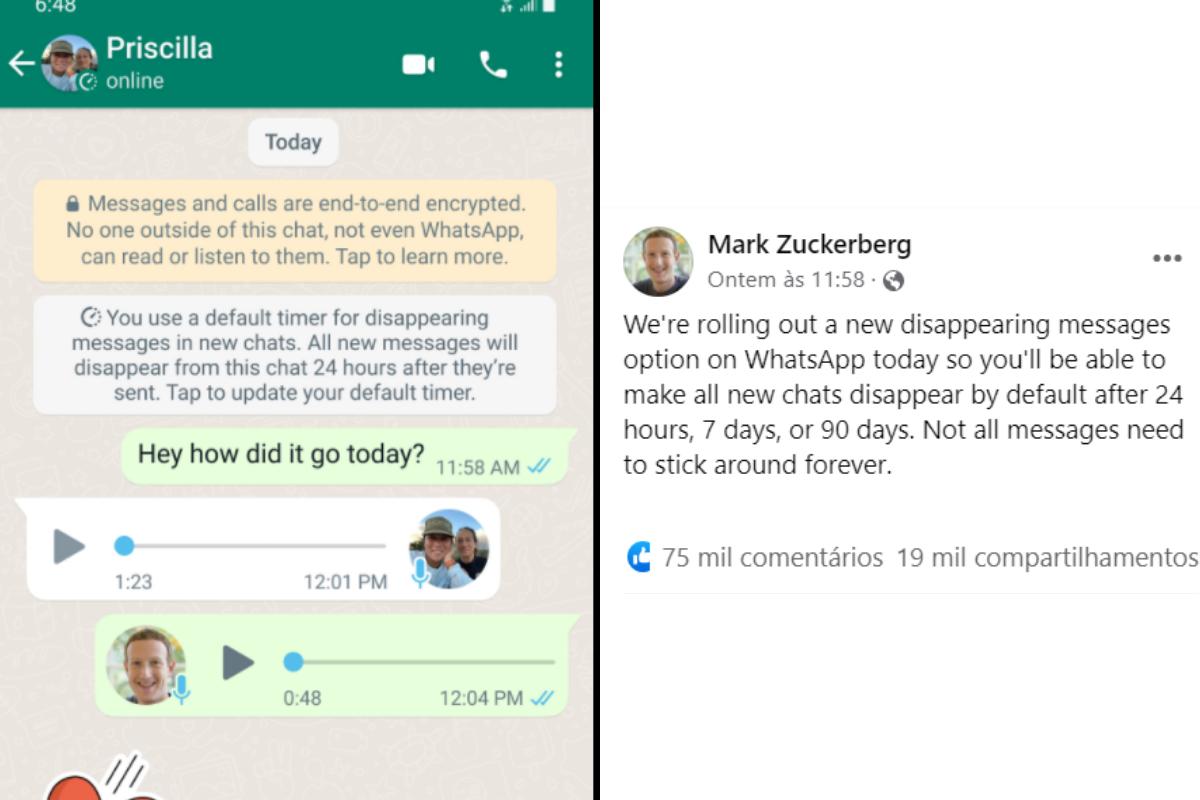 Mark Zuckerberg fez o comunicado através do Facebook