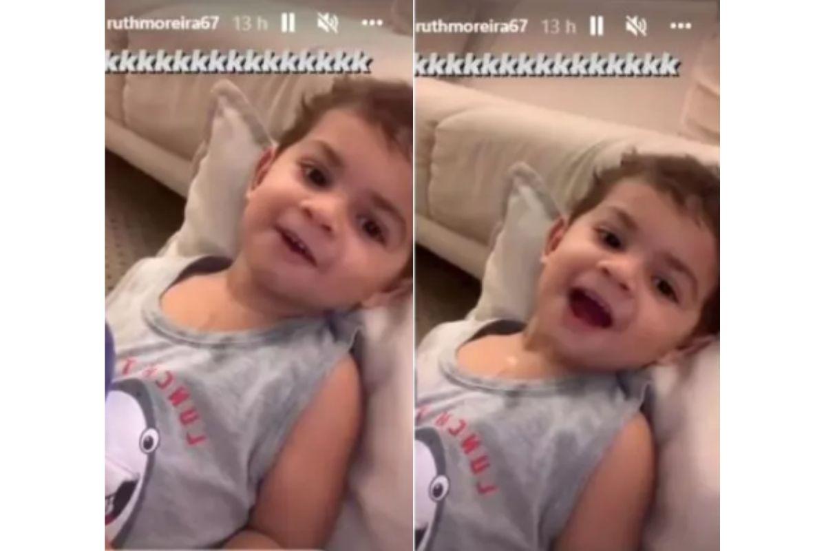 Filho de Marília Mendonça aparece se divertindo com a avó