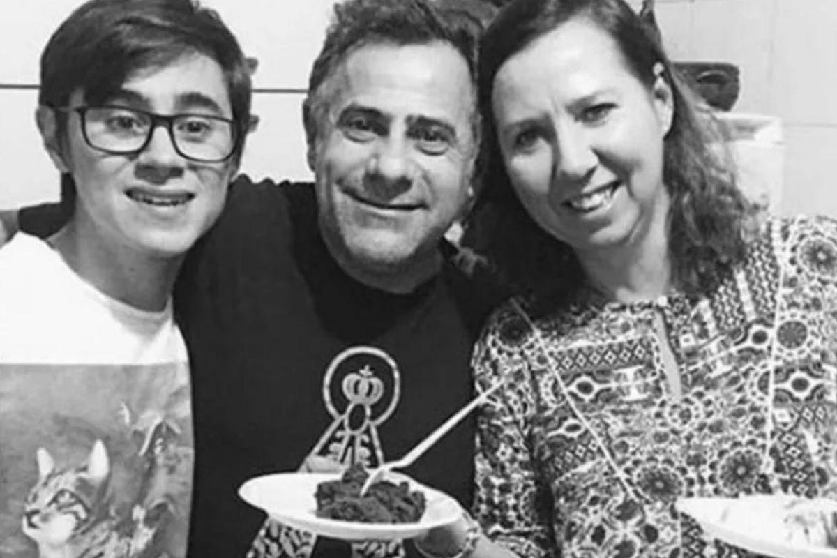 O ator, Rafael Miguel, e os pais