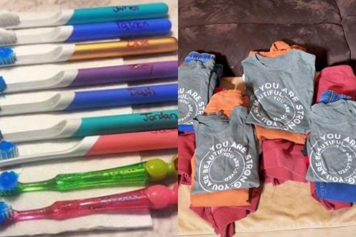 A mãe deixa tudo separado para o dia seguinte