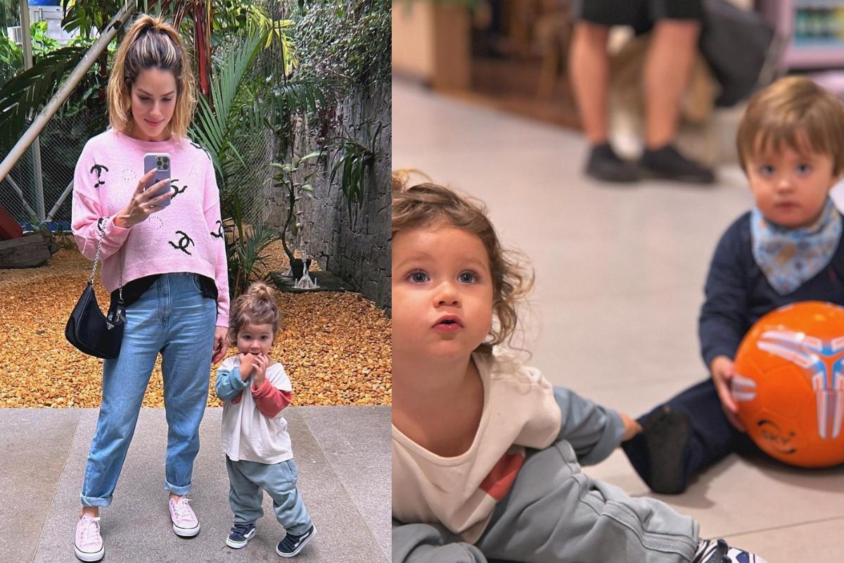Giovanna Ewbank mostra bagunça que o filho caçula causa em passeio