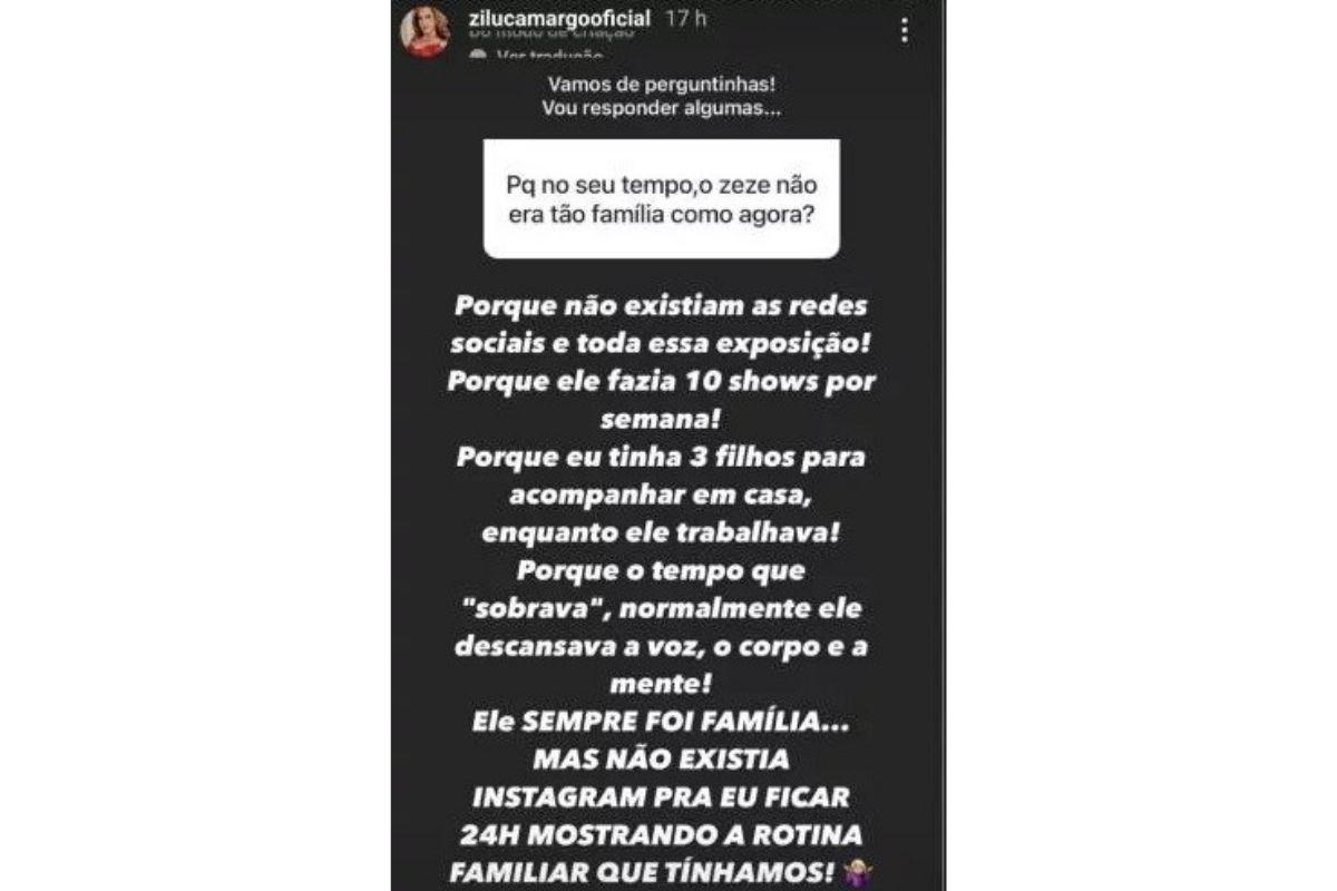 Zilu Godói defendeu Zezé Di Camargo