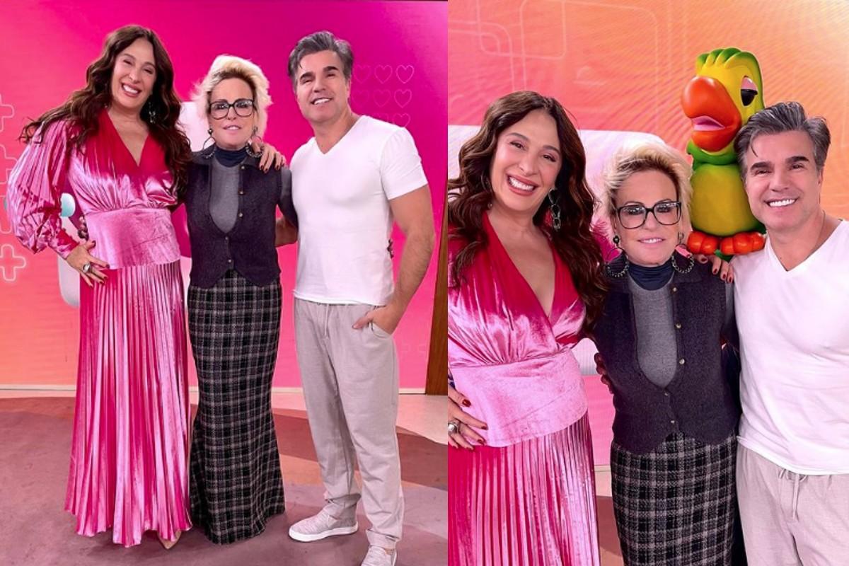 Claudia Raia e marido no Mais Você