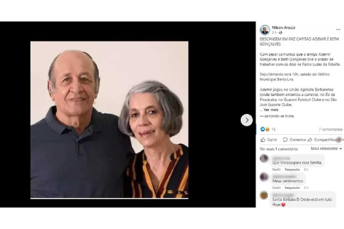 Ex-jogador do Corinthians morre e esposa passa mal durante velório e não resiste