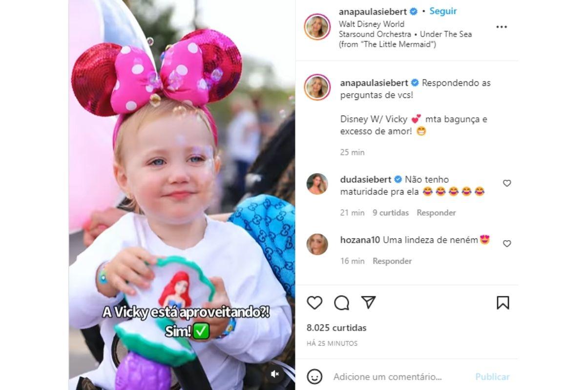 Ana Paula Siebert responde perguntas sobre a filha