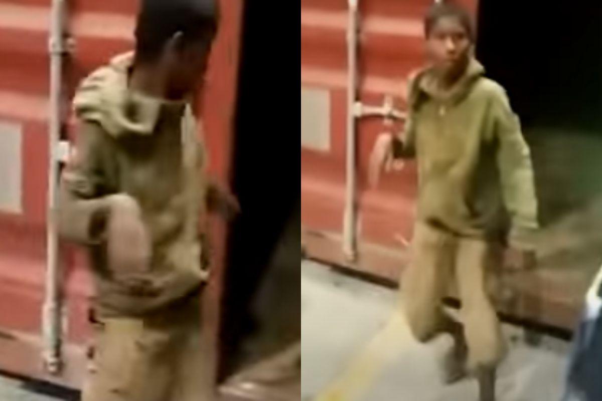 Menino é achado em contêiner