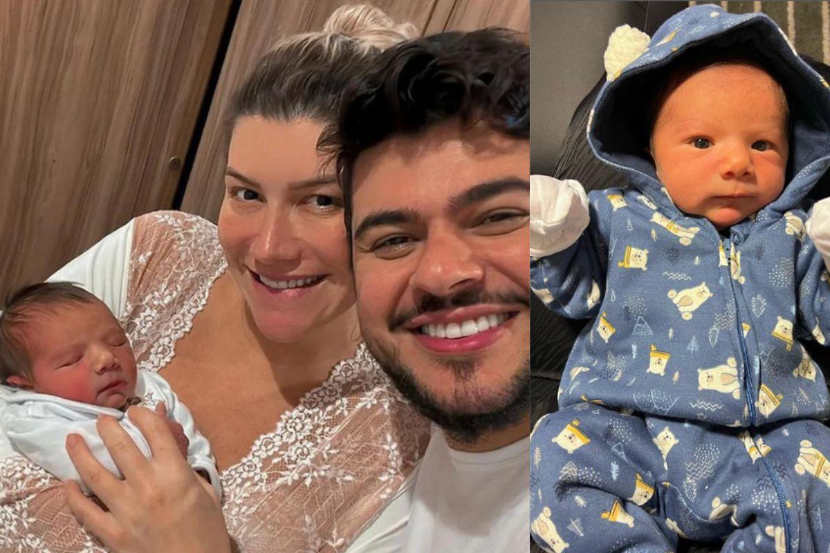 Paula Vaccari celebrou a primeira semana de vida do filho