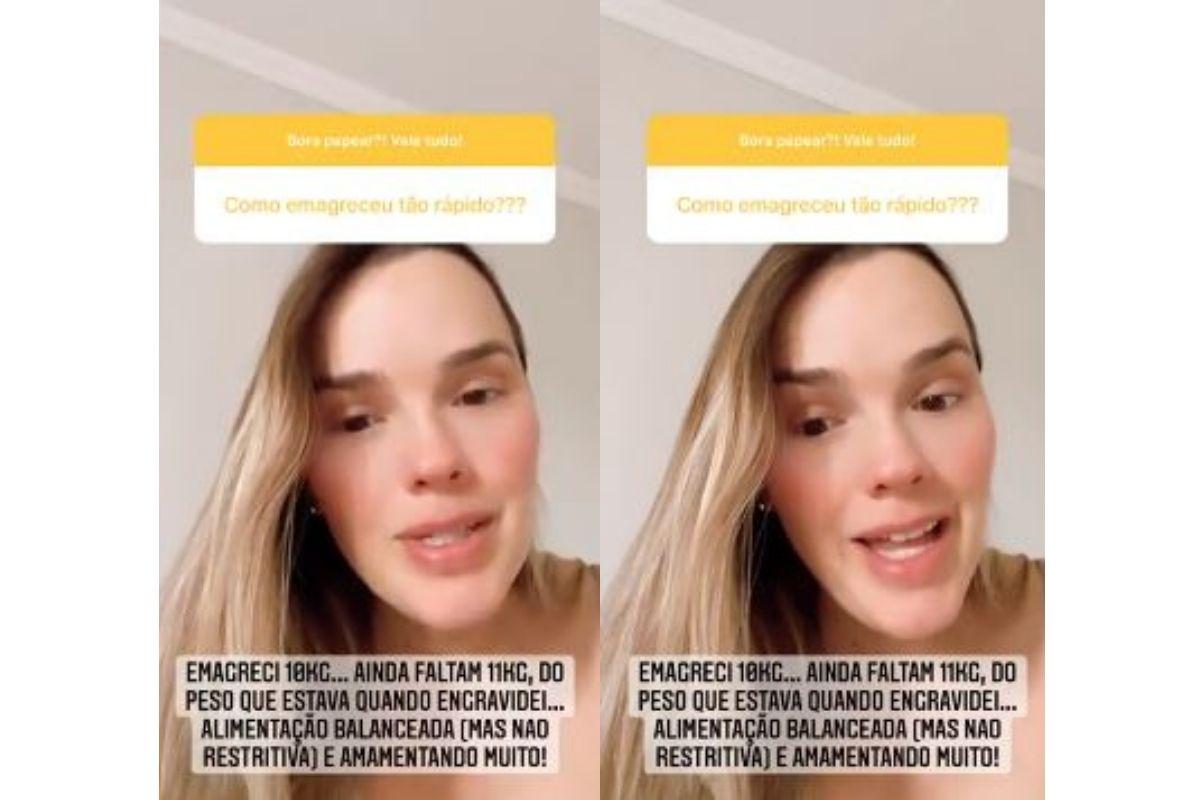 Thaeme conta quantos quilos perdeu após o nascimento da filha
