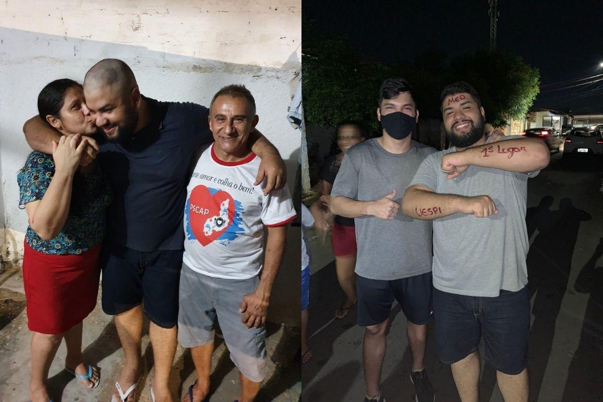 O jovem passou em primeiro lugar no curso de medicina