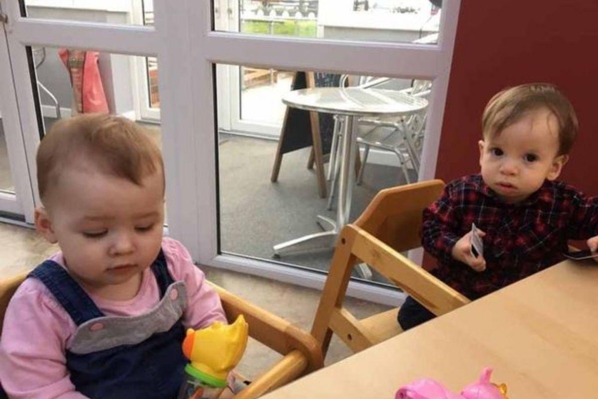 Lilly e henry, filhos das melhores amigas, com 4 anos de idade