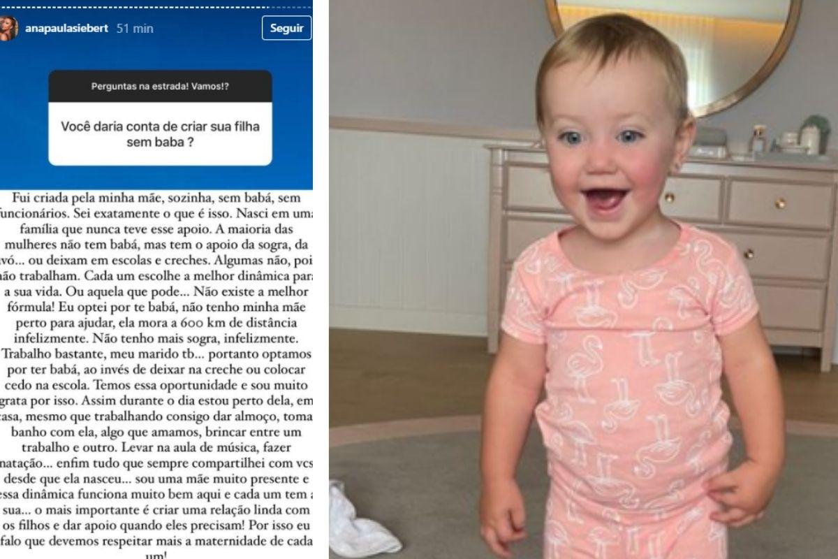 Ana Paula Siebert fala sobre babá