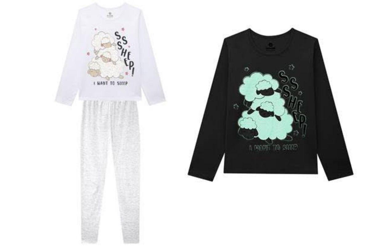 Pijama que brilha no escuro Brandili