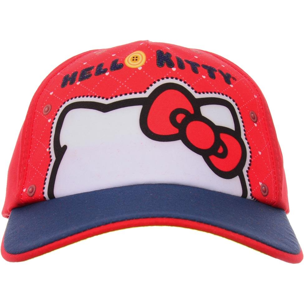 Boné Hello Kitty infantil –  Sanrio vermelho e marinho