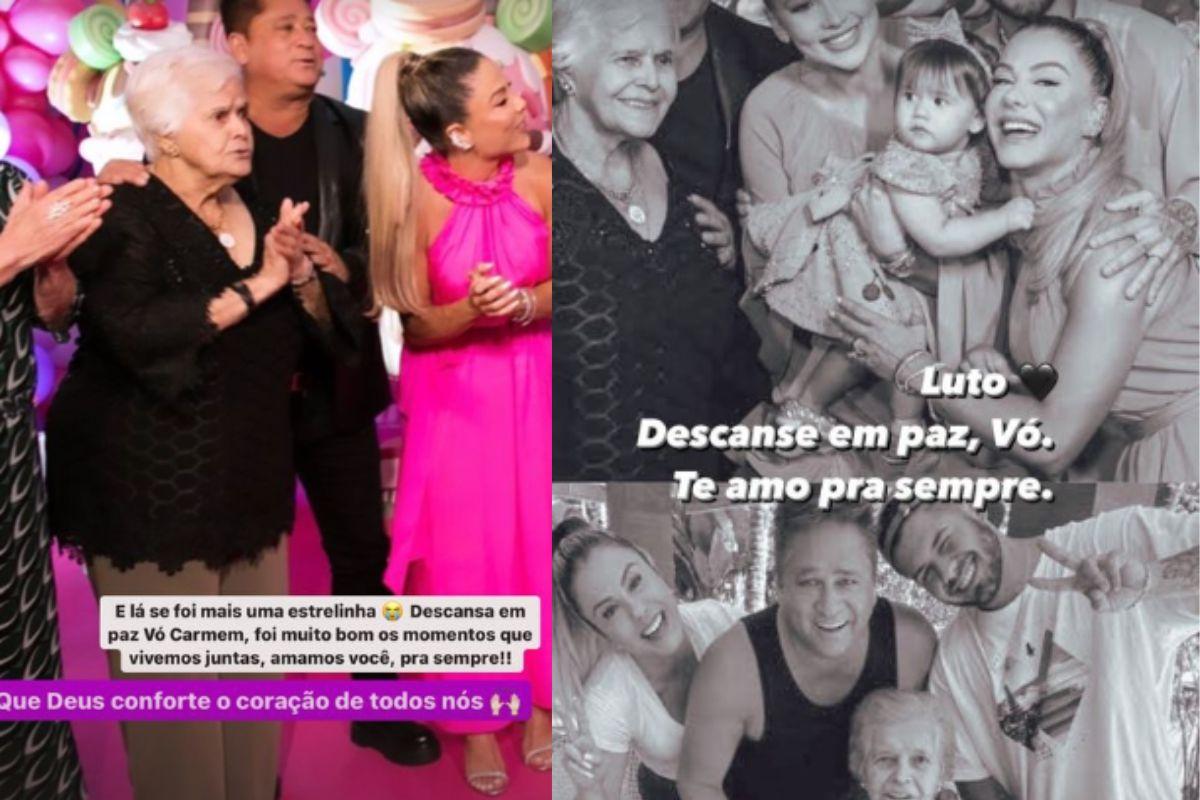 Virginia e Zé Felipe prestam homenagens para Dona Carmem