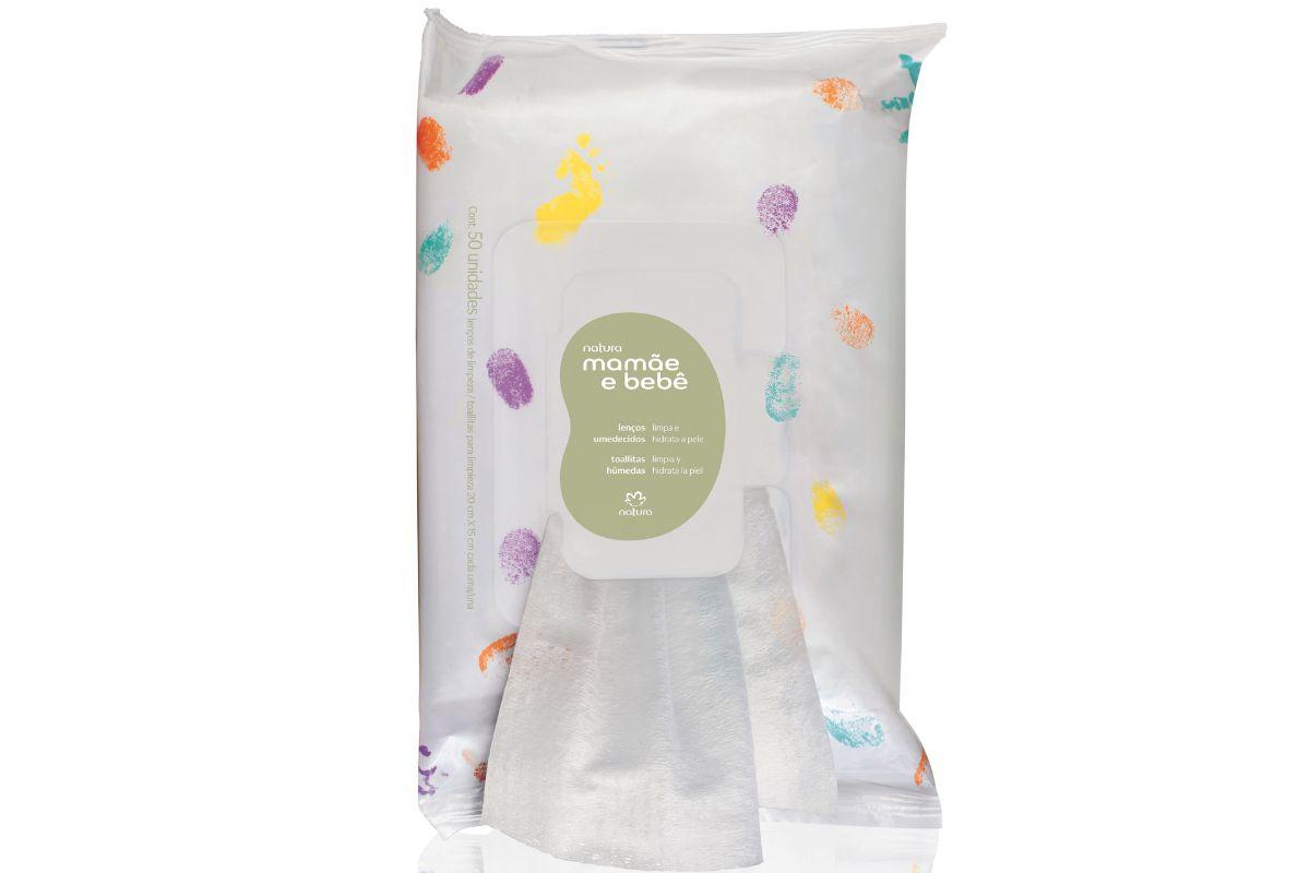 O Kit Lenços Umedecidos da Natura Mamãe e Bebê é o complemento ideal para os cuidados do bebê