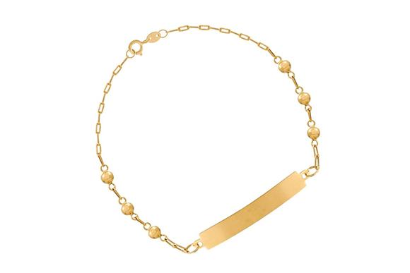 Pulseira Plaquinha Aubra (Foto: Divulgação/ Site www.aubrajoias.com.br)