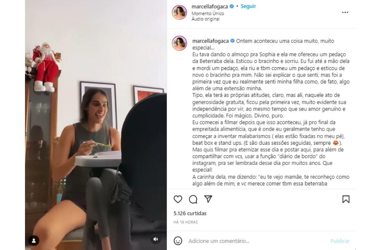 Marcella Fogaça em momento especial com a filha, Sophia